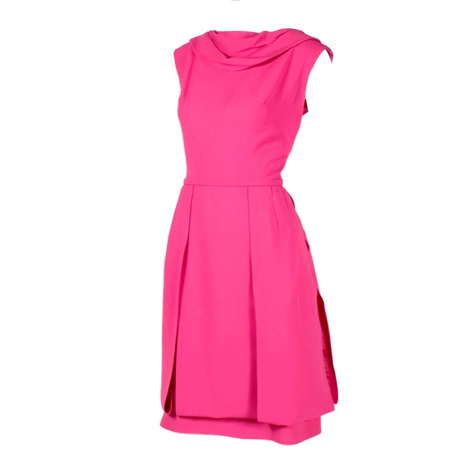 1960s Saks Fifth Avenue Pink Silk ...